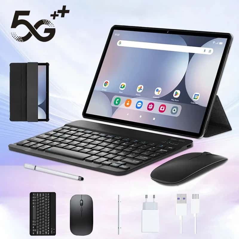Tablet 6GB RAM +128GB HD 10,1 Polegadas Tela Grande PC pad Android Dual SIM Card Câmera 50MP e 32MP WIFI 5G 8000mAh, imagem 1 de 1