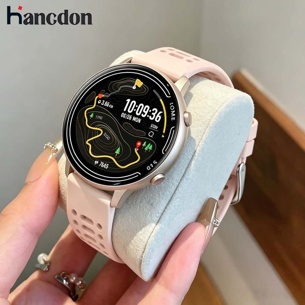 relógio smartwatch feminino/masculino Hancdon KC100 GPS 1.39''HD 100+ esportes Voz com AI IP68 à Prova d'Água, imagem 1 de 1