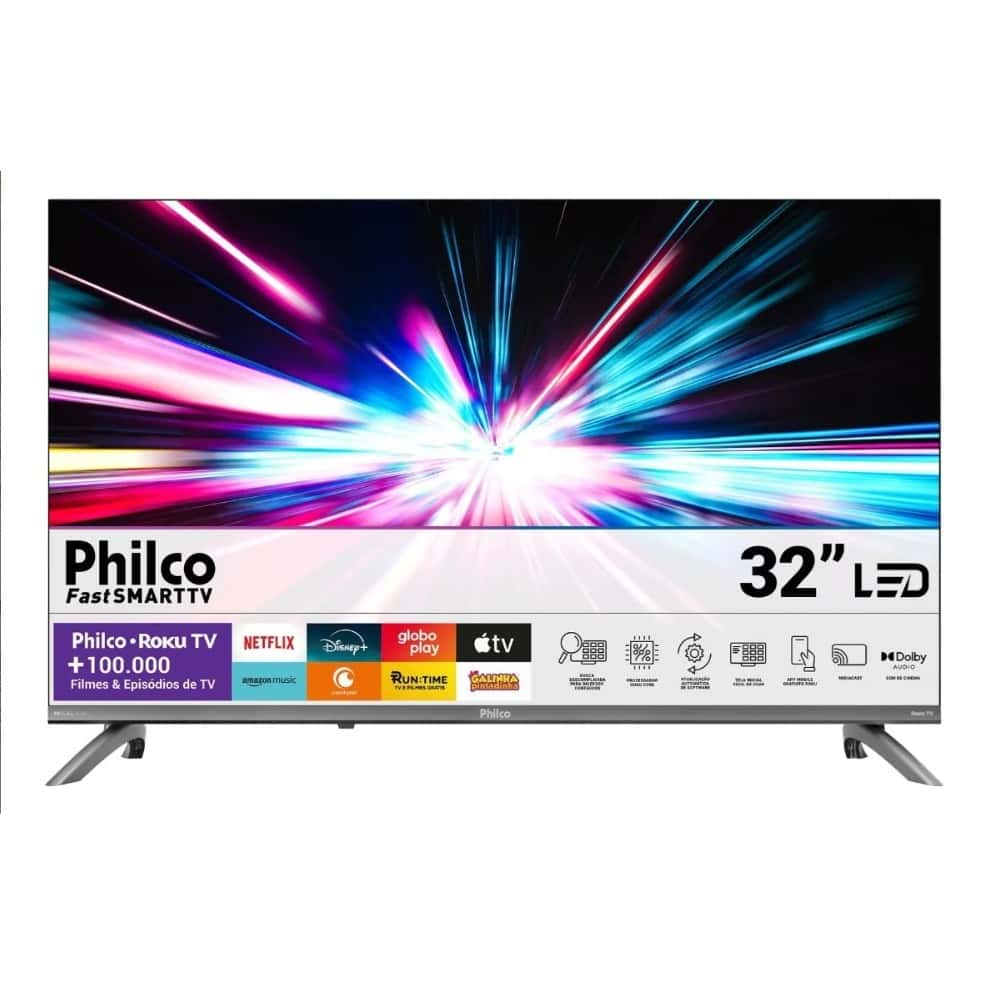 Smart Tv 32 Philco Roku Tv Dolby Áudio Hdr10 P32crb, imagem 1 de 1