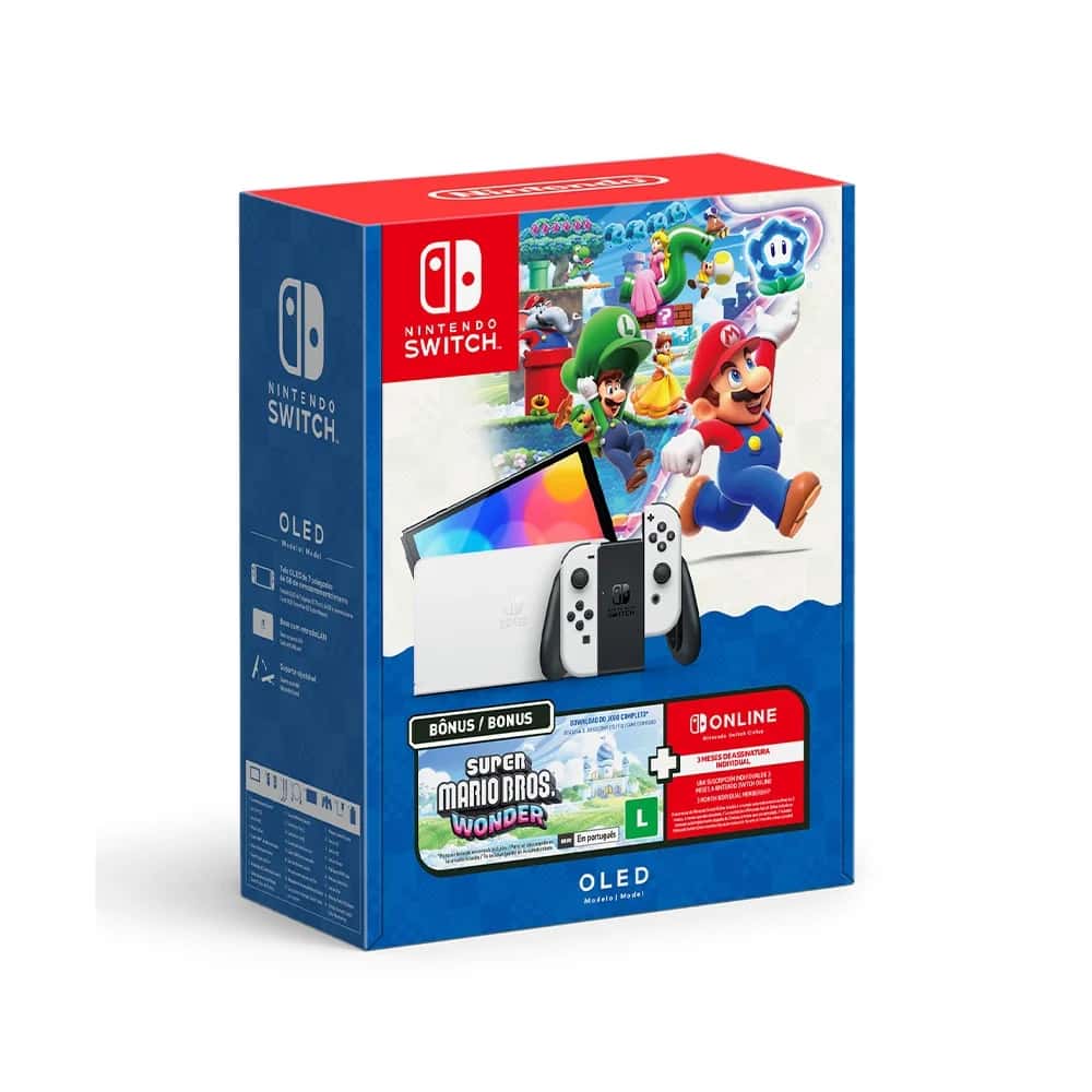 Console Nintendo Switch OLED + Super Mario Bros + 3 Meses NSO, imagem 1 de 1