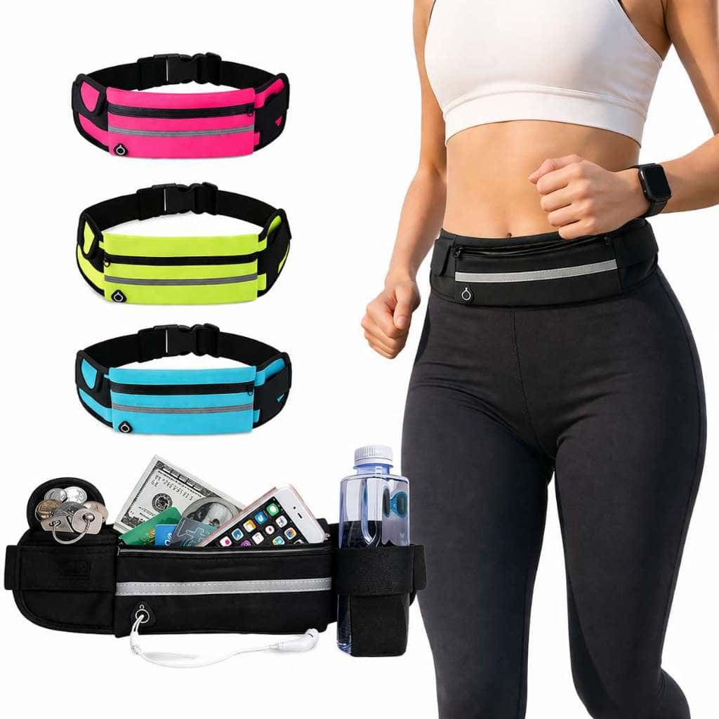 Pochete Corrida Celular Esportiva Sem Volume Compacta Leve Impermeável Porta Celular Porta Garrafa Academia, imagem 1 de 1