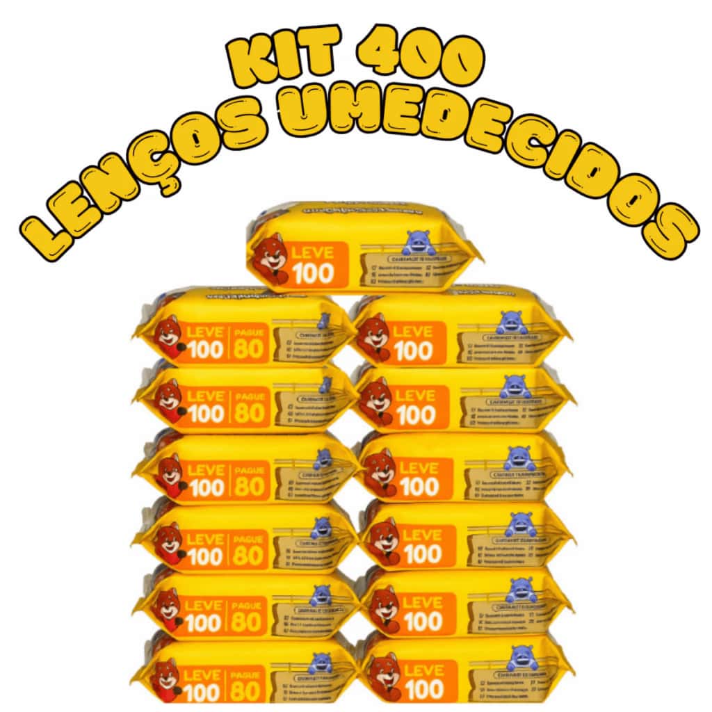 Kit 400 Toalhas Umedecidas Chameguinho Baby Lenço Umedecido para Bebê Higiene Infantil, imagem 1 de 1