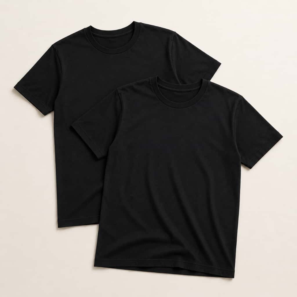 Kit 2 Camisetas Masculina Lisa Básica 100% Algodão Premium Confortável Casual Cores Branco Preto Azul Bordô P/M/G/GG, imagem 1 de 1