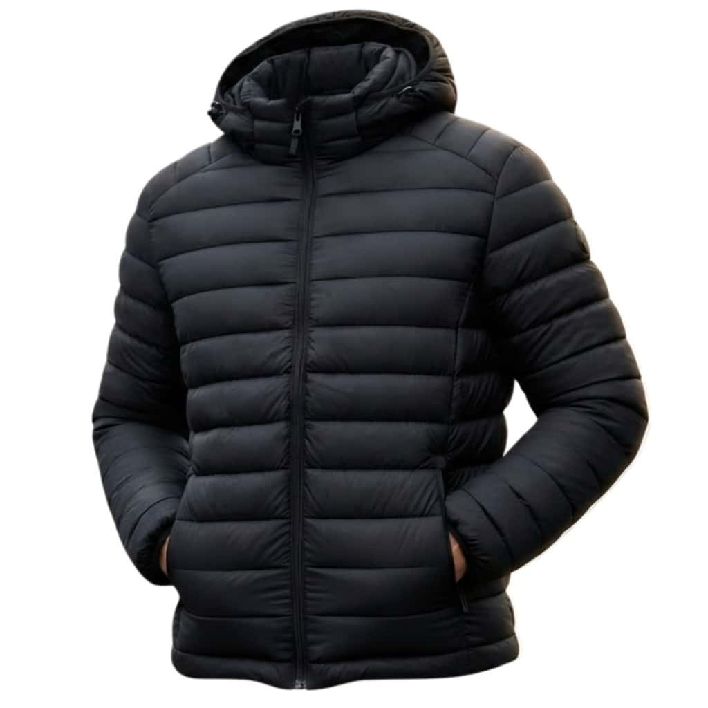 Jaqueta Puffer Bobojaco Masculina Capuz Removível | Inverno Quente e Estilosa, imagem 1 de 1