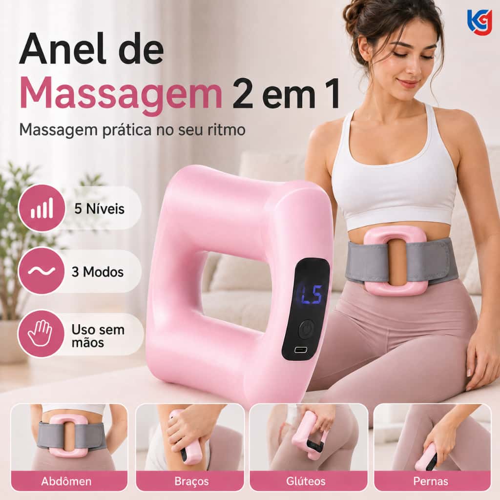 Anel de Fáscia de Luxo e Alta Qualidade com Cinto, Massageador Multifuncional de Anel de Fáscia com Carregamento USB, imagem 1 de 1