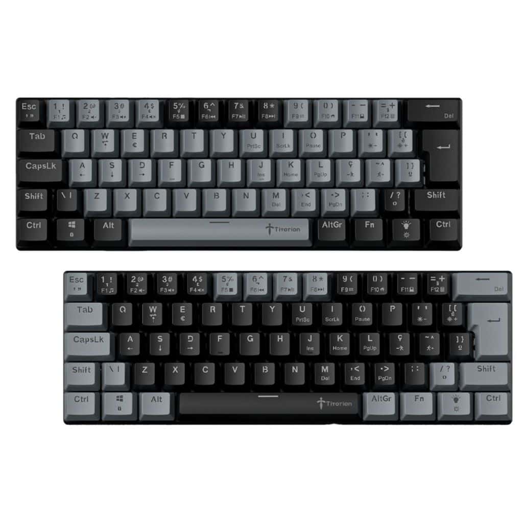Teclado Mecânico Gamer Titorion 60% Teclado Preto Computador ABNT2 Hot Swap RGB Switch Red Brown USB LED Titorion, imagem 1 de 1