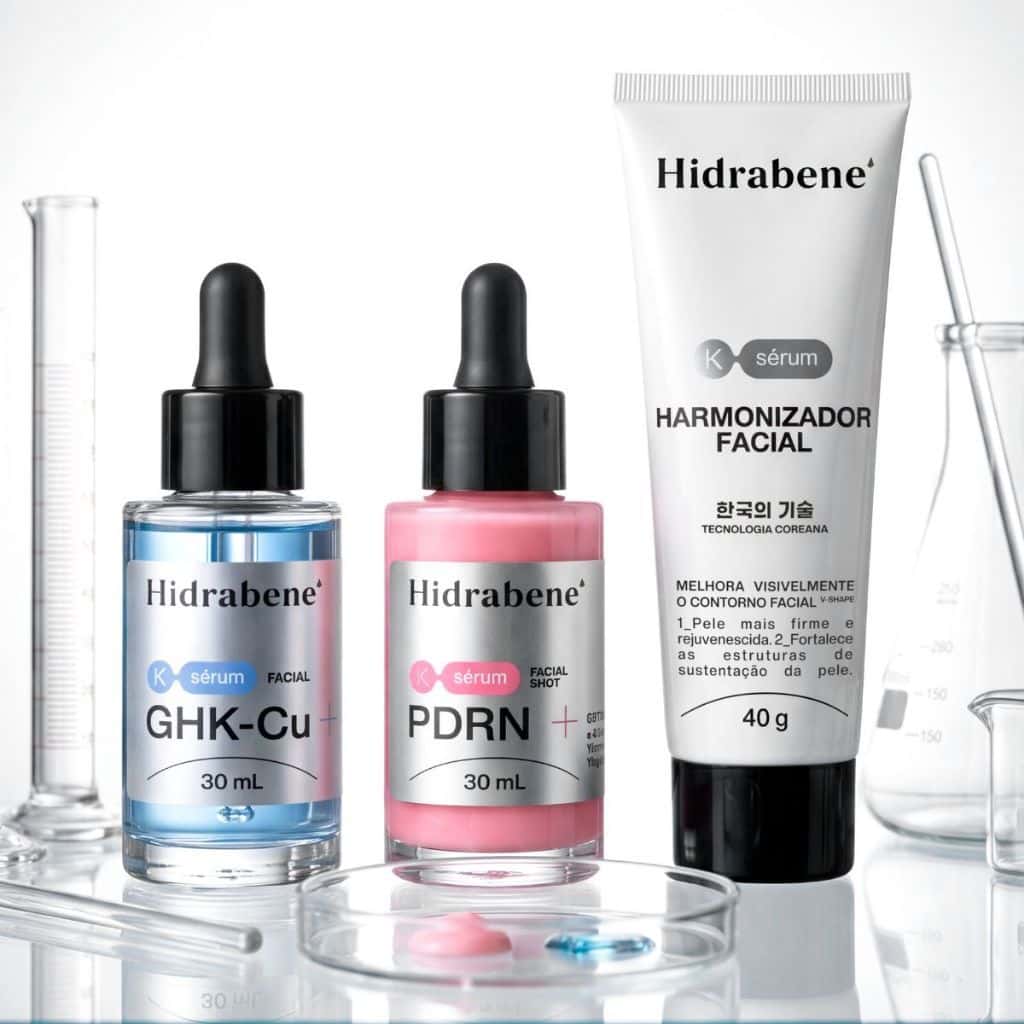 Kit Linha Coreana Hidrabene K-Sérum Harmonizador Facial + Sérum GHK-Cu + Sérum PDRN Skincare, imagem 1 de 1