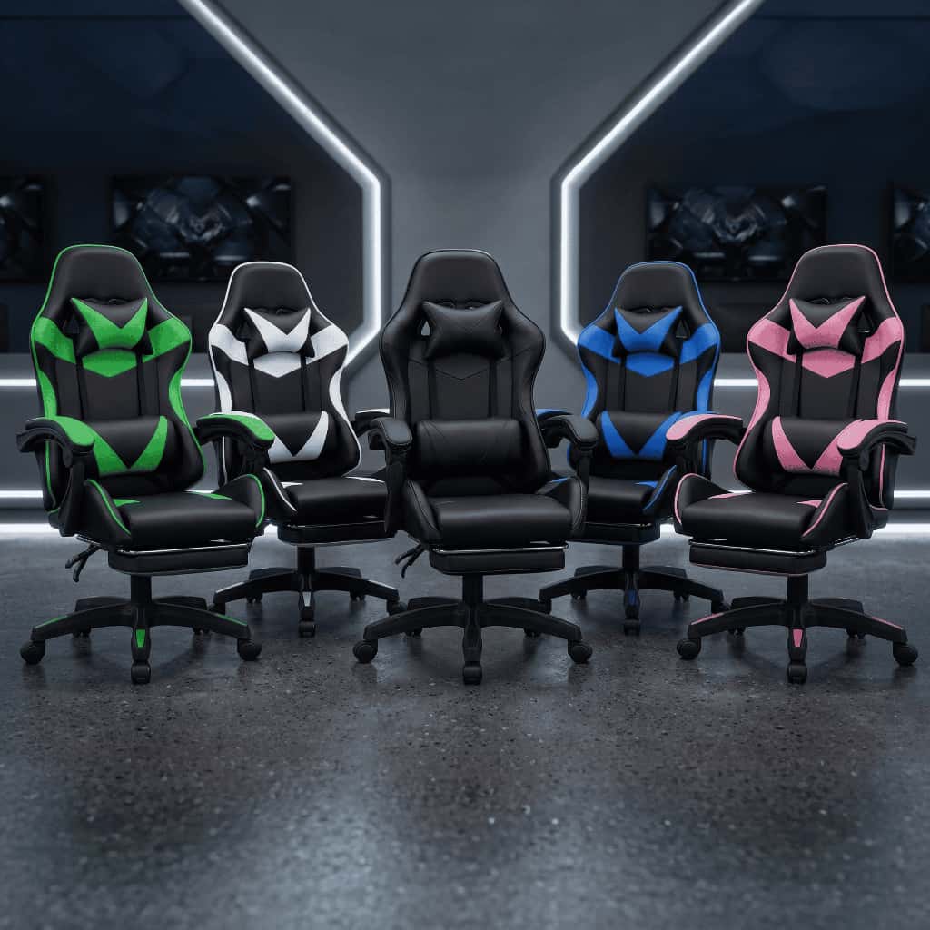 Cadeira Gamer Premium Escritório Giratória 360º Reclinável Apoio Para Pés E Encosto Ajustável Couro, imagem 1 de 1