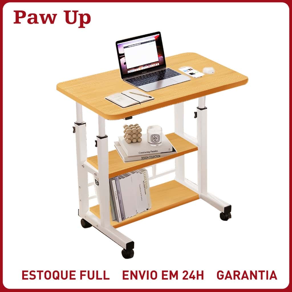 Mesa Mutiuso Mesinha Notebook Com Altura Regulavel e Rodinhas Tablet Cama Sofá Ajustavel, imagem 1 de 1