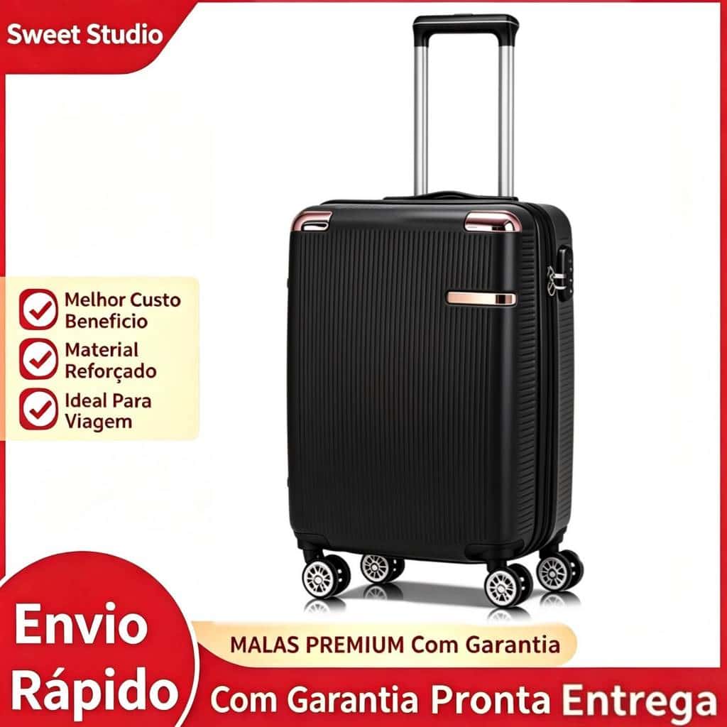 Mala Para Viagem De Bordo 10kg P Abs Com Zíper Expansível Rodinhas 360 Removíveis Bagagens de mão, imagem 1 de 1