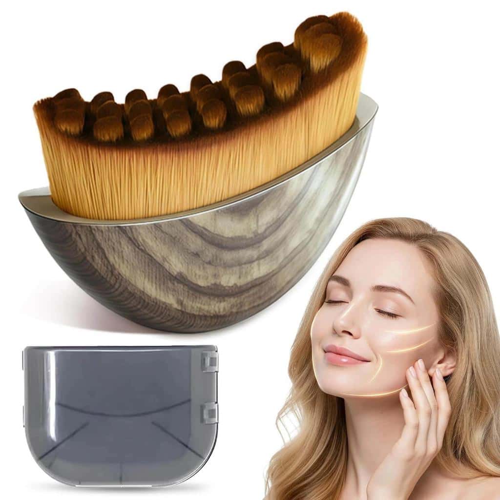 Escova Facial Drenagem Linfática Massageador Anti Inchaço Lifting Skincare Rosto Pele Gua Sha Glow, imagem 1 de 1