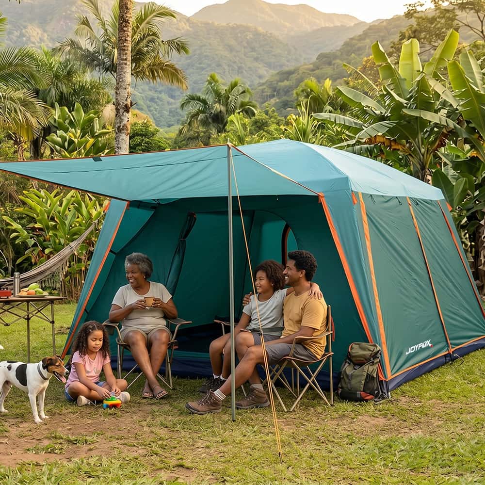 Barraca Camping Acampamento5-8 Pessoas Impermeavel 4000mm Joyfox Barraca Familiar Grande320*210*180CM, imagem 1 de 1