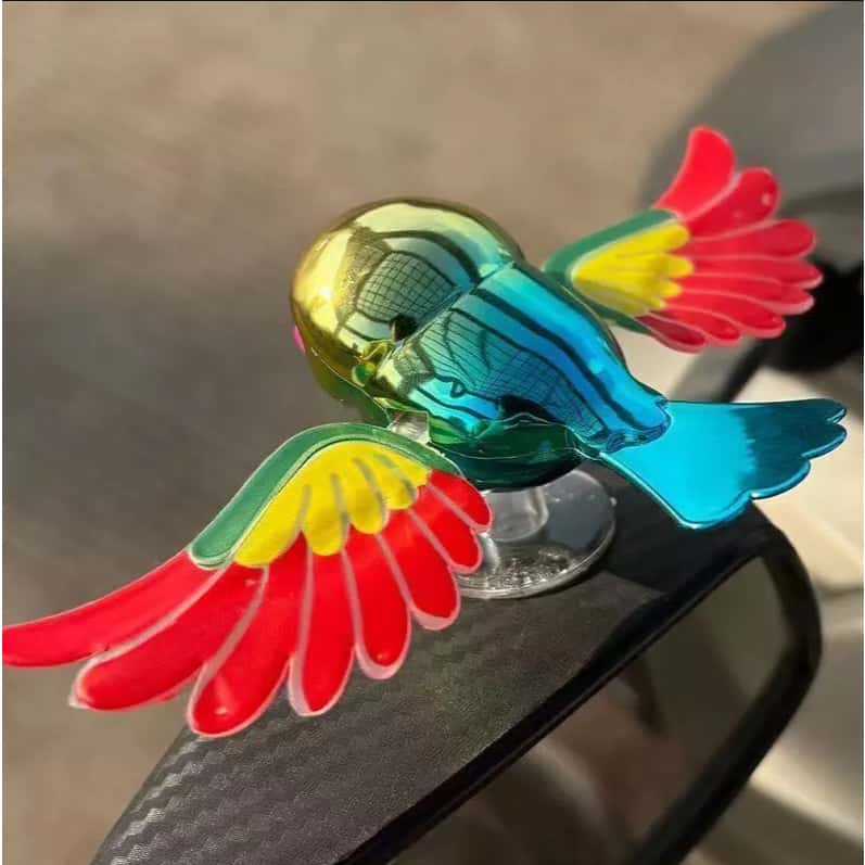 Enfeite de Carro Passarinho Bate Asas no Vento para Retrovisor Moto Bike e Capacete, imagem 1 de 1