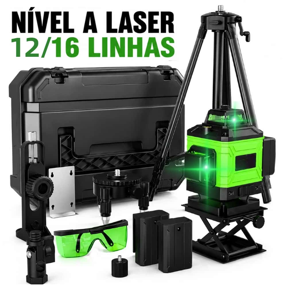 12/16 Linhas Nível a Laser Ajustável Nível 360 ° Medição Da Linha De Ferramentas Rotativas De Auto-Nivelamento Interno, imagem 1 de 1