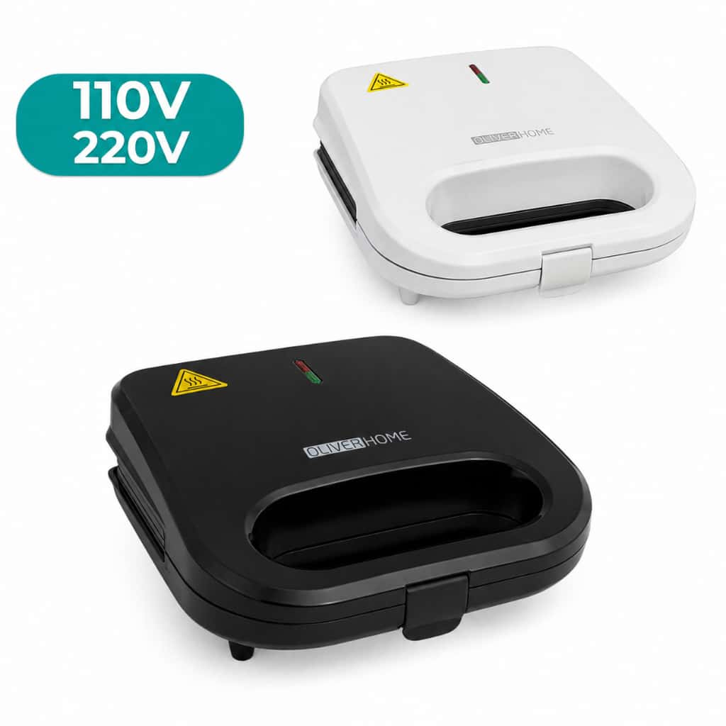 Sanduicheira Elétrica e Grill Família 2 em 1 - Inox antiaderente - 750W Oliver Home, imagem 1 de 1