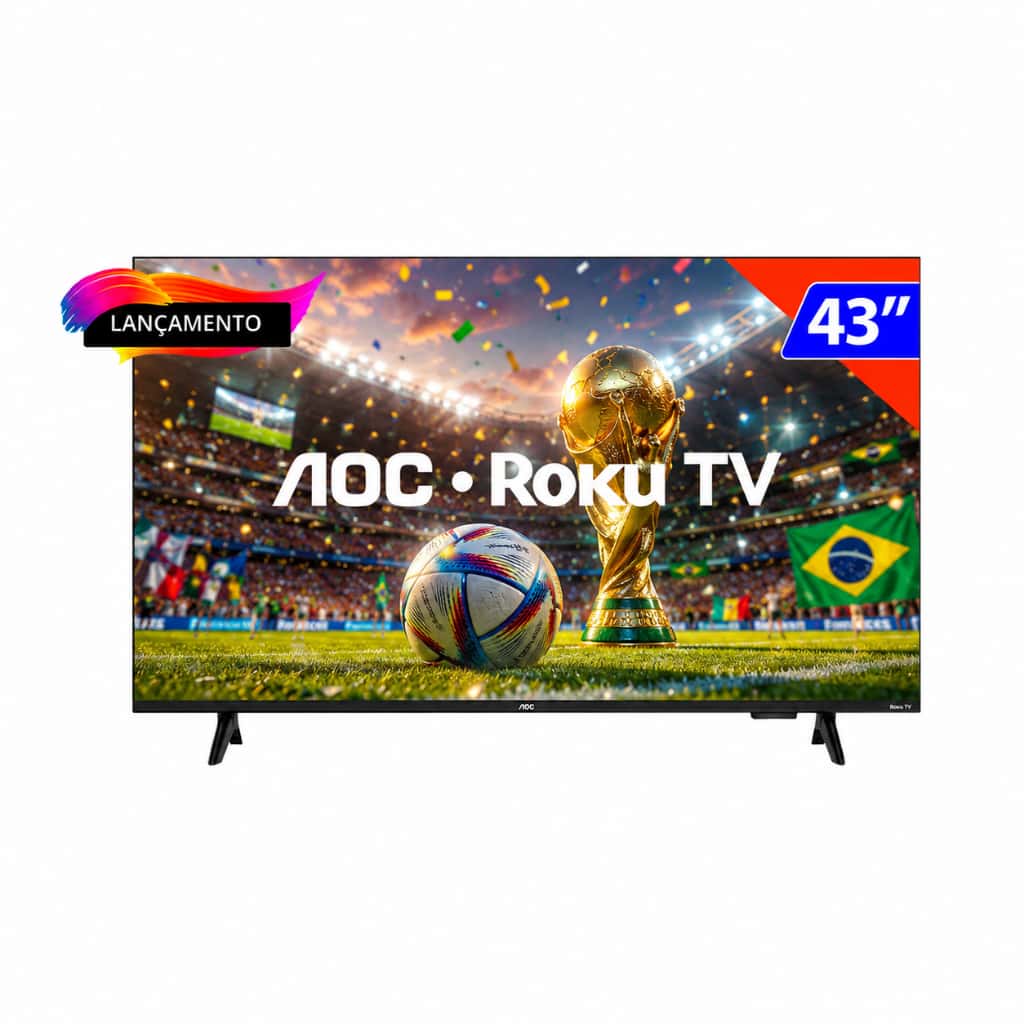 Tv Smart 43 Polegadas Aoc Roku Hd Wi-fi 43s5155/78g, imagem 1 de 1