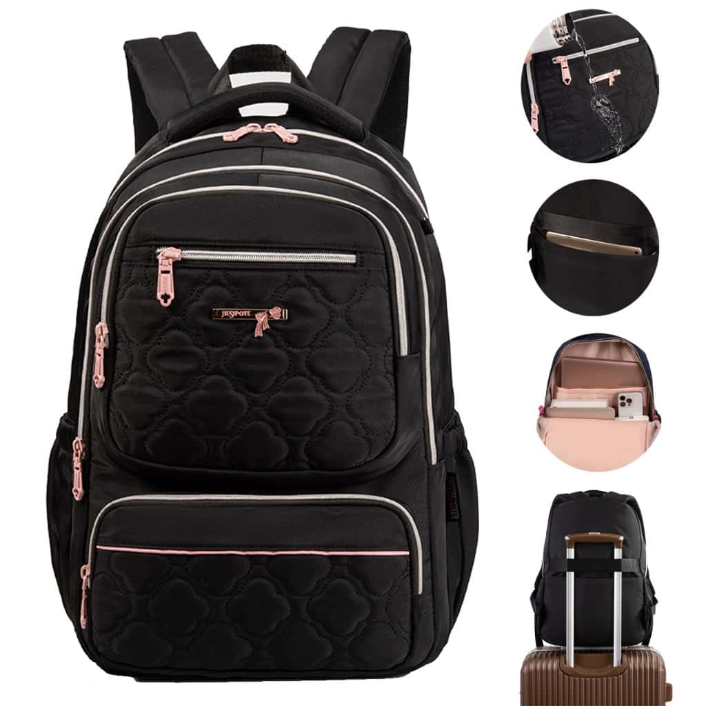 Mochila casual feminina, pode guardar notebook de 15,6 polegadas, com costas acolchoadas para aliviar o peso, imagem 1 de 1