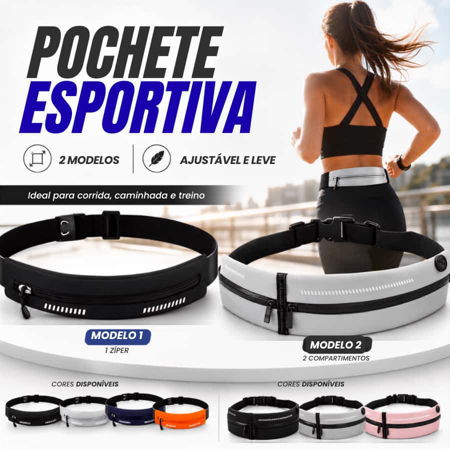 Pochete Fitness Slim Porta Celular Corrida Caminhada Academia Impermeável, imagem 1 de 1