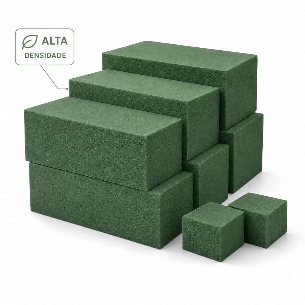 Kit 6 Espumas Floral Fenólica 23 x 10 x 6,9cm Arranjo de Flores e Plantas Artificiais Jardinagem, imagem 1 de 1