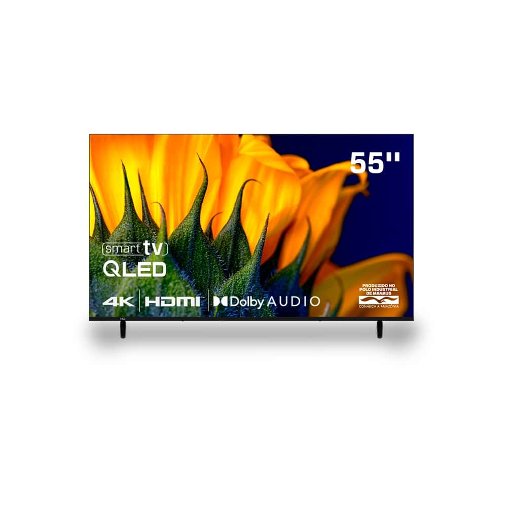 Smart TV HQ QLED 55 Polegadas HQ-QLED55SM 4K Wi-Fi Bluetooth, Apps, Netflix, YouTube e Prime Vídeo, imagem 1 de 1