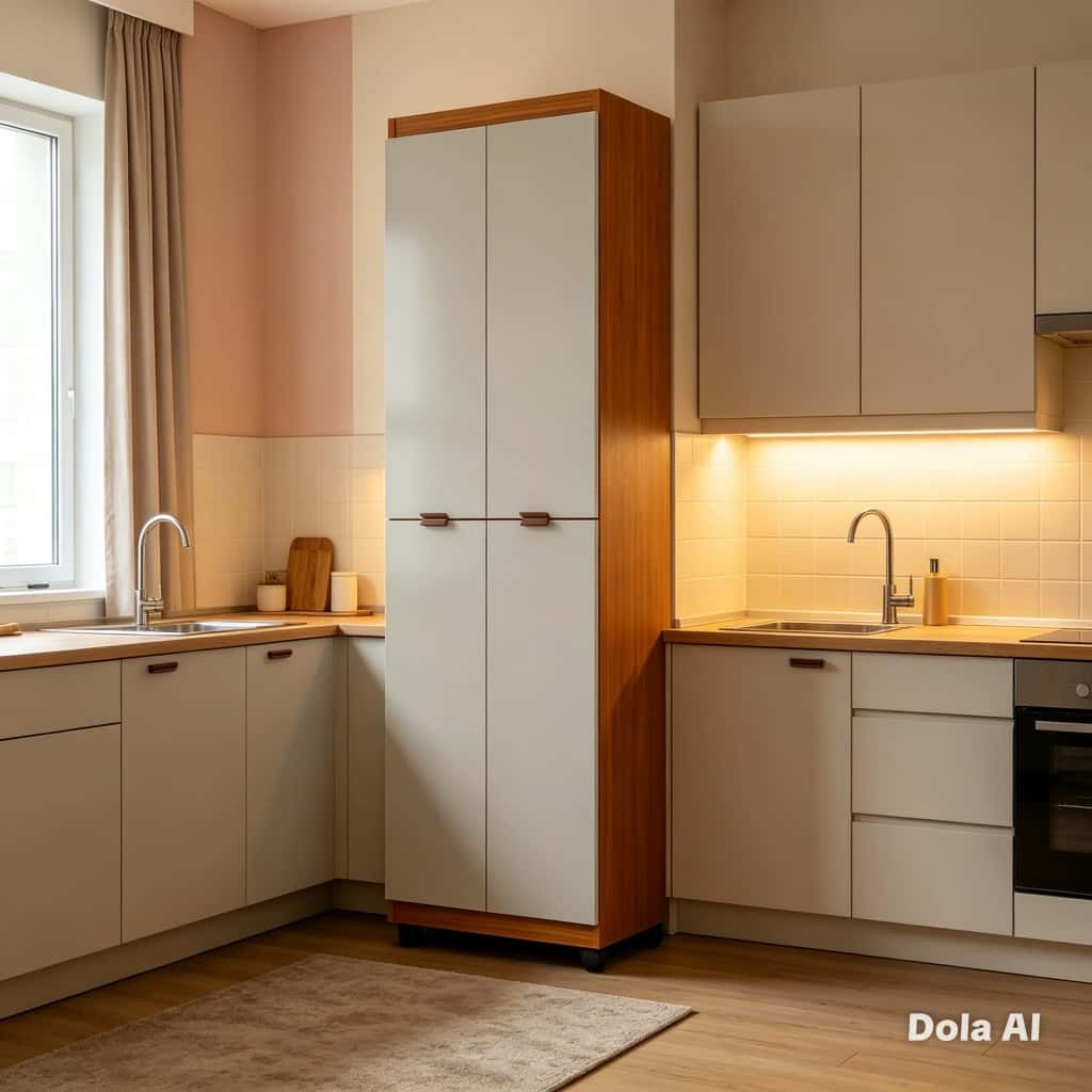 Direto Da Fábrica  Com Envio Imediato Armário Multiuso Clean 4 Portas 6 Nichos  Organizador Lavanderia Quarto Cozinha, imagem 1 de 1