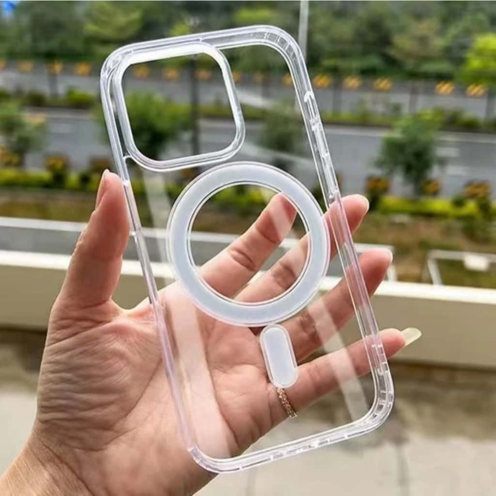 Capa Capinha Para Carregador Sem Fio Transparente Compativel com IPhone 11 12 13 14 15 16 17 Pro / Pro Max, imagem 1 de 1