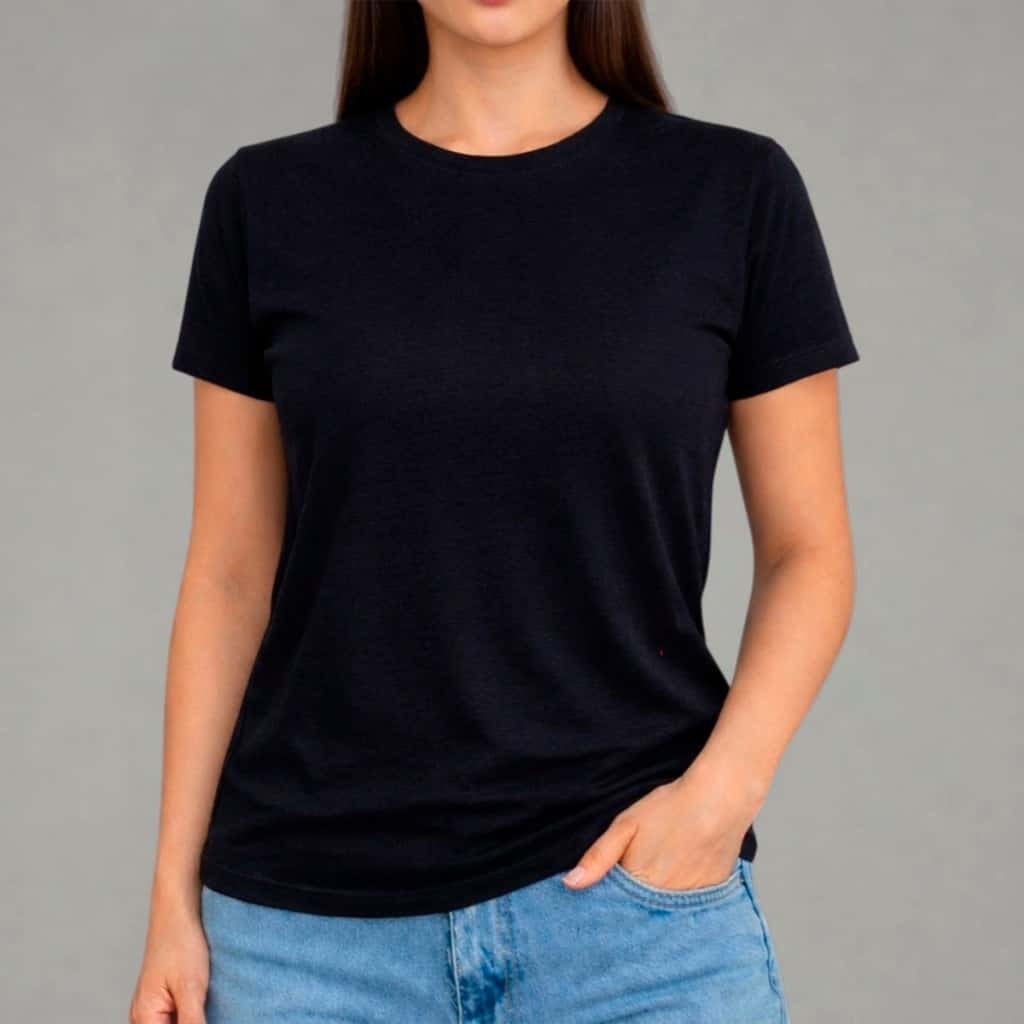 Camiseta Feminina Lisa 100% Algodão Premium Conforto Streetwear Fashion Urbano Casual Moda Diário Crt Unissex, imagem 1 de 1