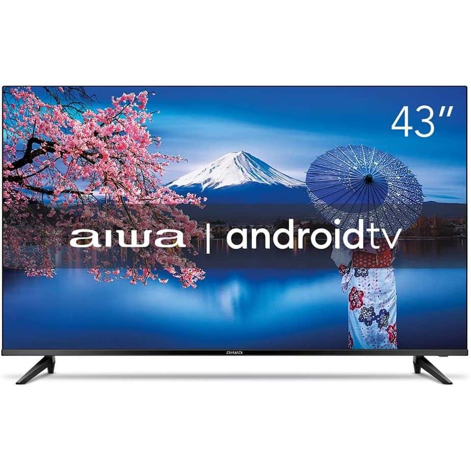 Smart TV AIWA 43” Android Full HD Borda Ultrafina HDR10 Dolby Áudio AWS-TV-43-BL-02-A, imagem 1 de 1