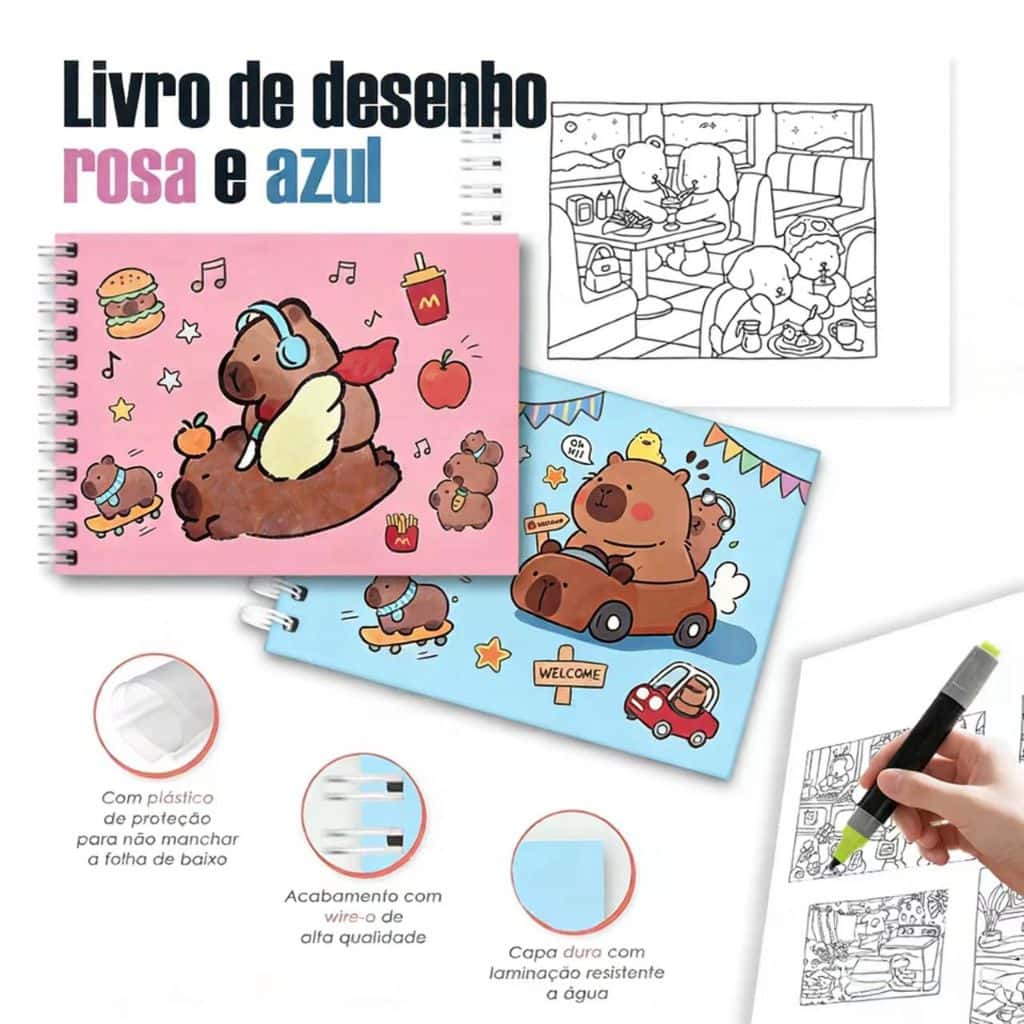 Caderno Artístico de Colorir 50 Páginas para Estímulo Criativo e Diversão, imagem 1 de 1