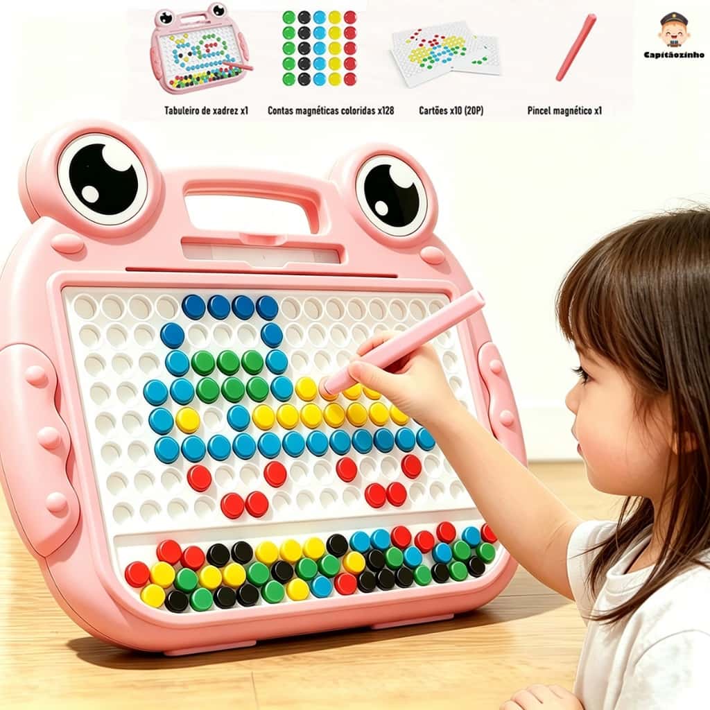 Crianças Tábua De Desenho Magnético Escrita Criativos Padrão Educacional Lousa Montessori, imagem 1 de 1