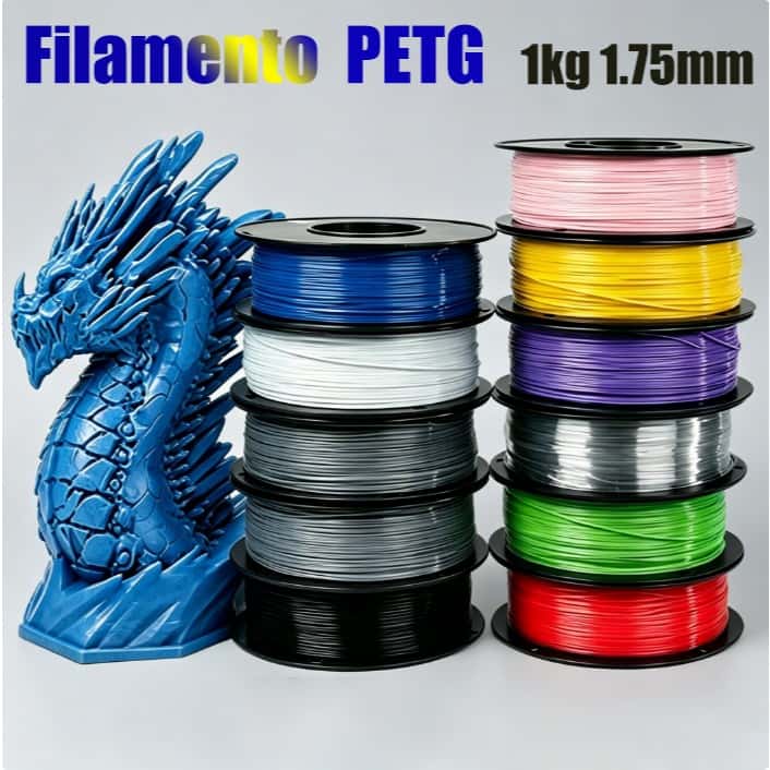 Filamento PETG 1Kg 1.75mm Premium Alta Resistência Impressora 3D Várias Cores, imagem 1 de 1