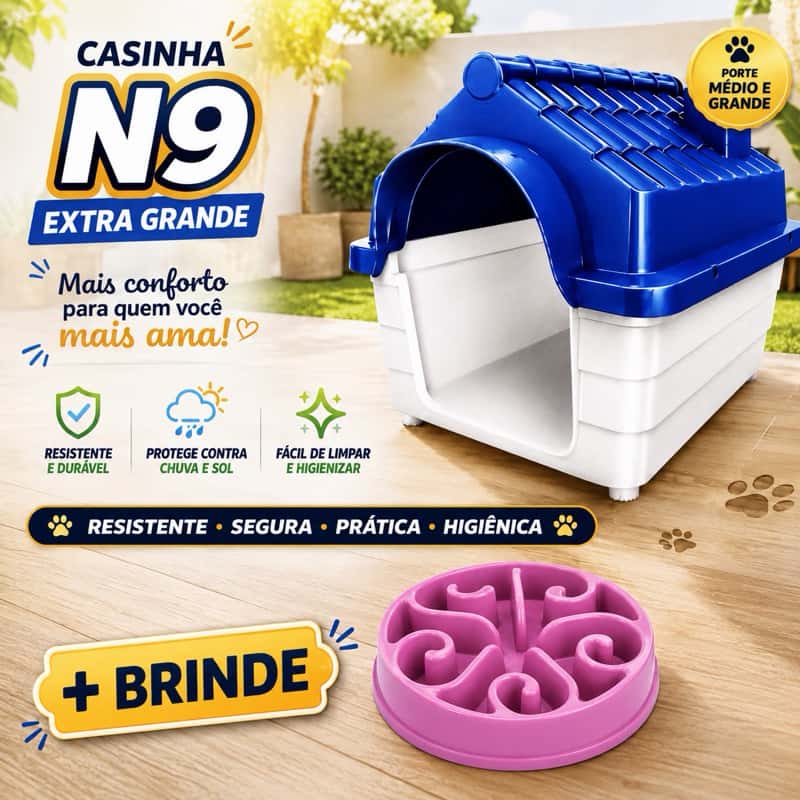 Casinha Plástica para Cachorro N9 Extra Grande -, imagem 1 de 1