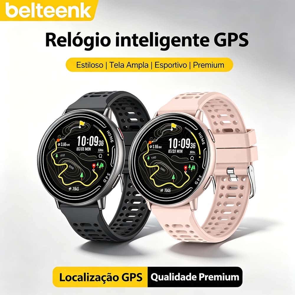 smartwatch relogio GPS integrado masculino/feminino Belteenk 100+ esportes Compatível com Strava IP68 à Prova de água, imagem 1 de 1