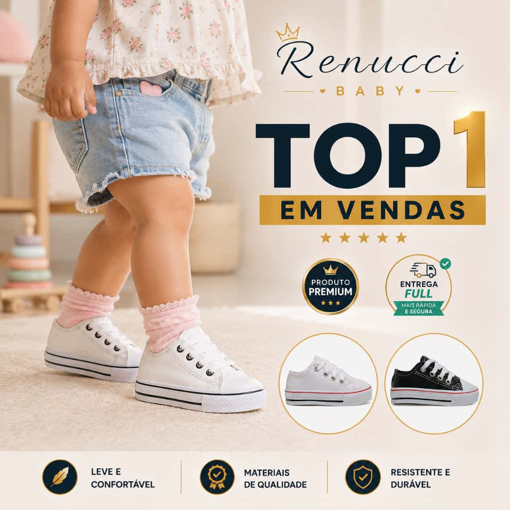 Tenis Baby Renucci Menina Menino Star Bebe Confortavel, imagem 1 de 1