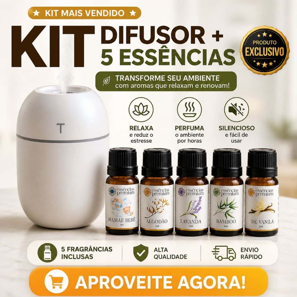 Kit Mini Umidificador Difusor Aromatizador Ambiente  Egg com Essências | 1 Umidificador + 5 Essências, imagem 1 de 1