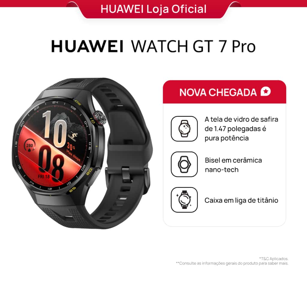HUAWEI WATCH GT 7 Pro 46mm Smart Watch, Bateria de até 21 dias, ECG, Monitoramento da Frequência Cardíaca, imagem 1 de 1