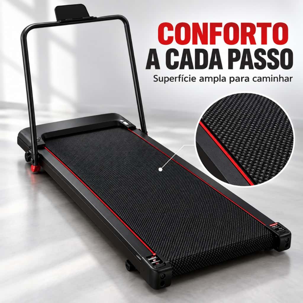 Esteira Elétrica Dobrável Silenciosa 8km/h Suporta 120kg com Controle Remoto e Amortecimento, imagem 1 de 1