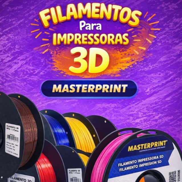 Filamento PETG e PLA 1Kg 1.75mm MasterPrint Premium Alta Resistência p/ Impressora 3D – Várias Cores, imagem 1 de 1