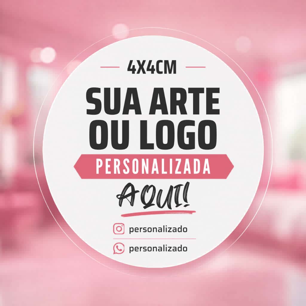 Adesivos Personalizados 4x4 cm - 1000 unidades, 500, 300 ou 200 unidades - Com sua logo ou arte, imagem 1 de 1