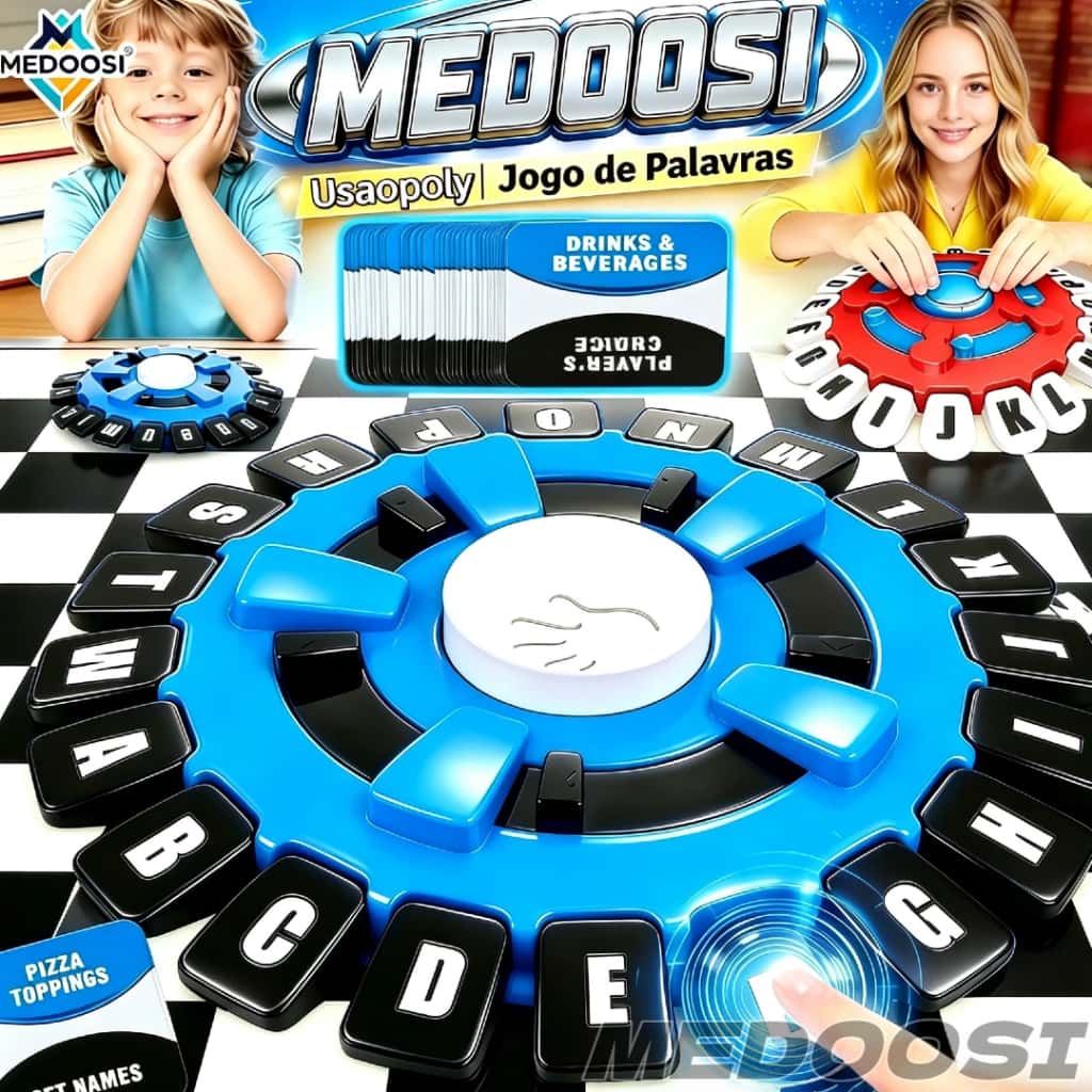 [Versão portuguesa] Usaopoly Medoosi Jogo Tabuleiro De Palavras de Palavras -Quick Interativo Brinquedo Para Pais Filhos, imagem 1 de 1