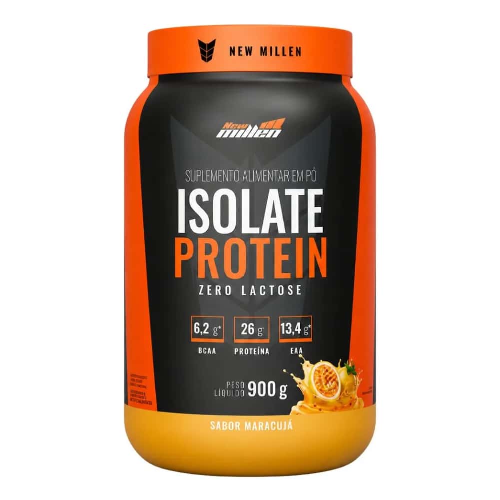 Whey Protein Isolado Zero Lactose Isolate Protein 900g New Millen, imagem 1 de 1