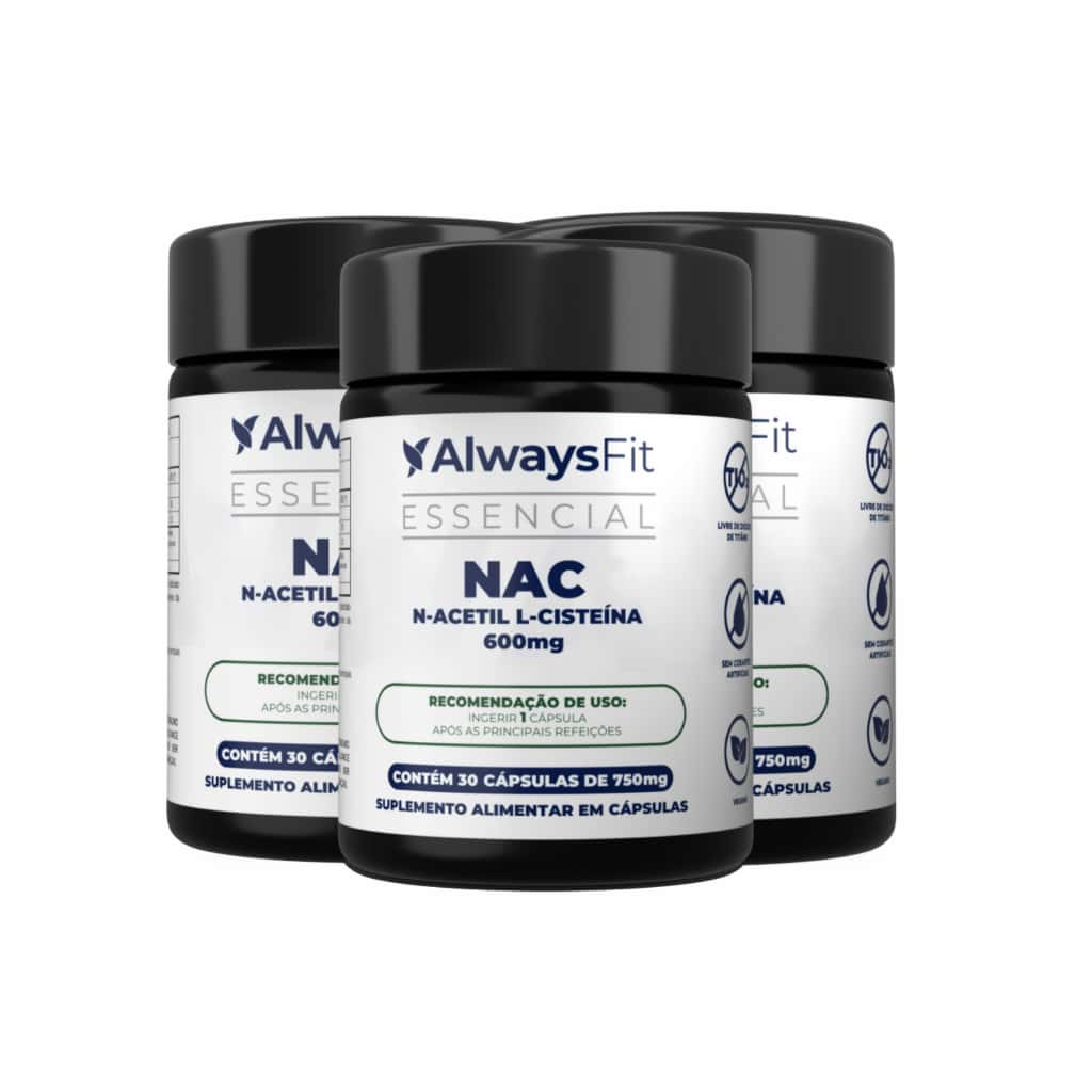 Kit 3x NAC AlwaysFit | N.Acetil L.Cisteína, Selênio e Molibdênio | 90 Cápsulas, imagem 1 de 1