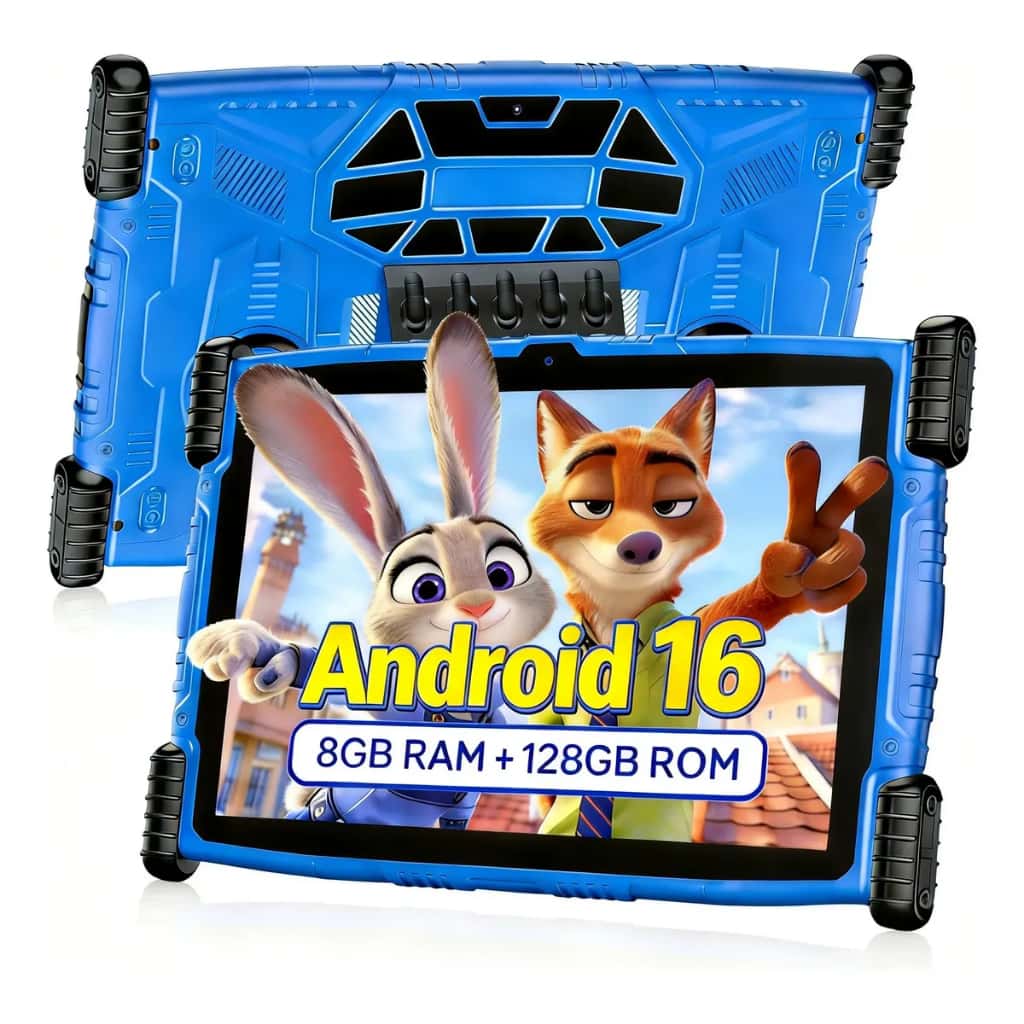 Android 16 Tablet Infantil Kids 10.1 Polegada com 128GB de ROM e 8GB de RAM, com 6000 mAh bateria, imagem 1 de 1
