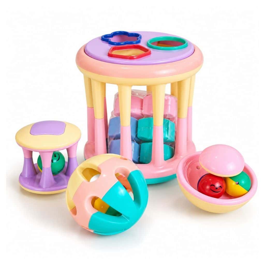 Chocalho para Bebê | Sensorial Interativo – Brinquedos Educativos de Encaixe e Coordenação Motora, imagem 1 de 1