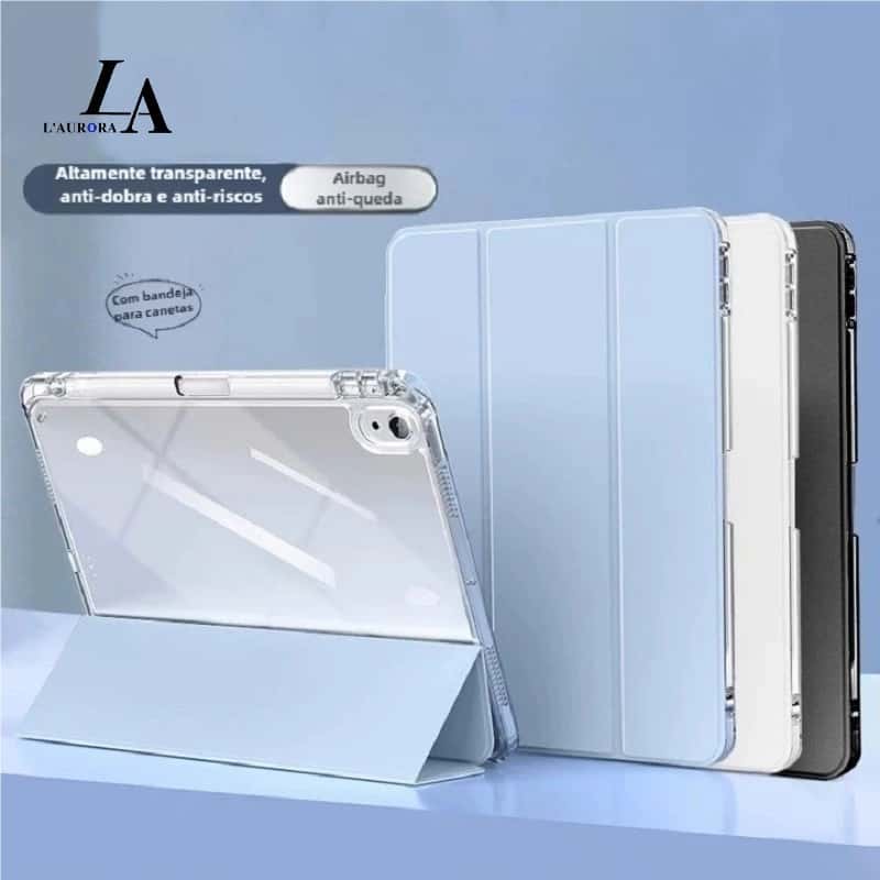 Capa acrílico de alta transparência iPad 5-11（A16）e ipad Air/mini  com porta Apple Pencil, imagem 1 de 1