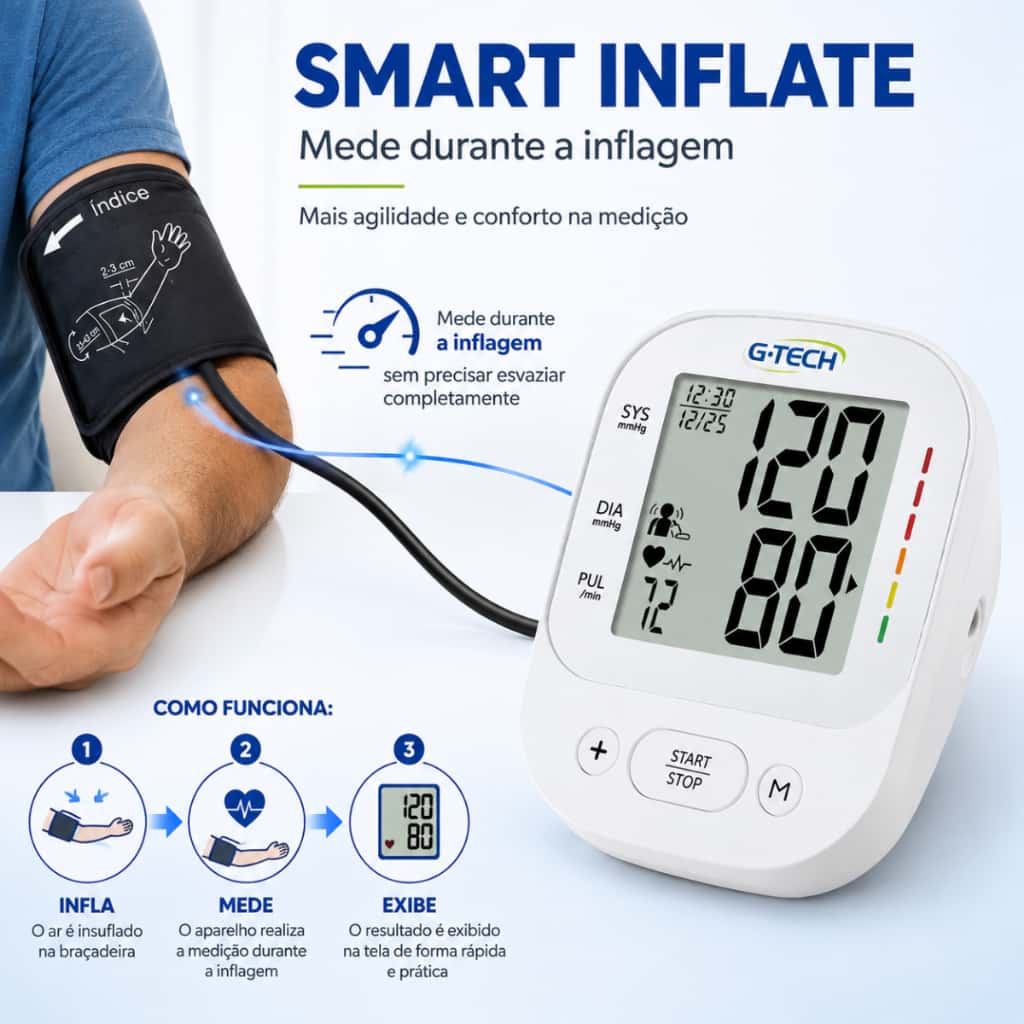 Aparelho de Pressão Digital Automático de Braço G-Tech LA800 Com Braçadeira, imagem 1 de 1