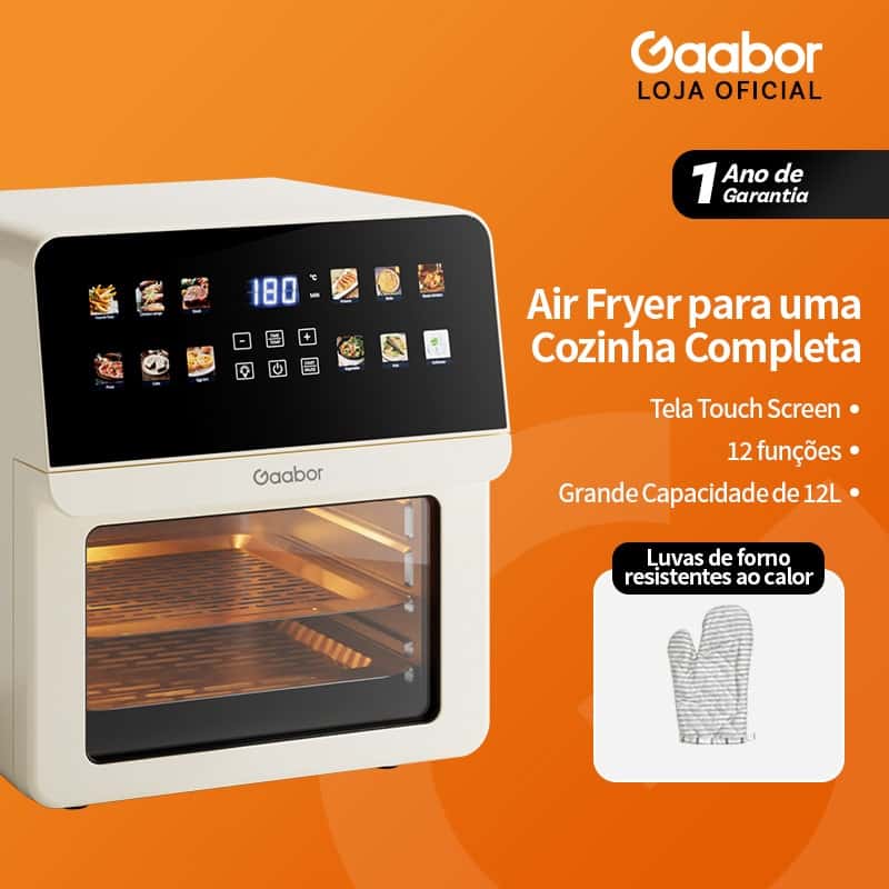 Gaabor Air Fryer Oven 12L Digital Touch Sem Óleo Fritadeira Elétrica Bivolt 127V/220V AF-120T02, imagem 1 de 1