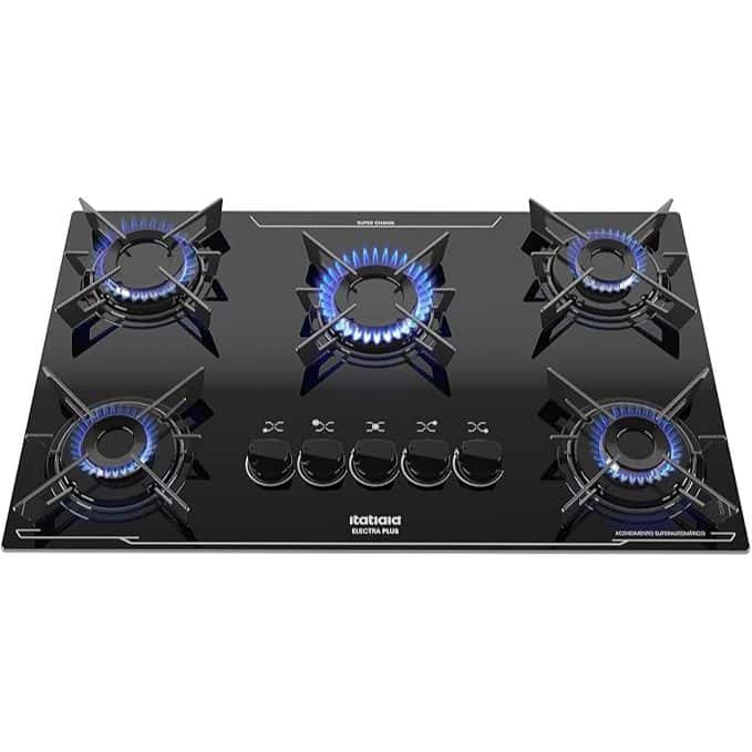 Cooktop 5 Bocas a Gás Itatiaia Electra Plus com Acendimento Automático Bivolt Preto, imagem 1 de 1