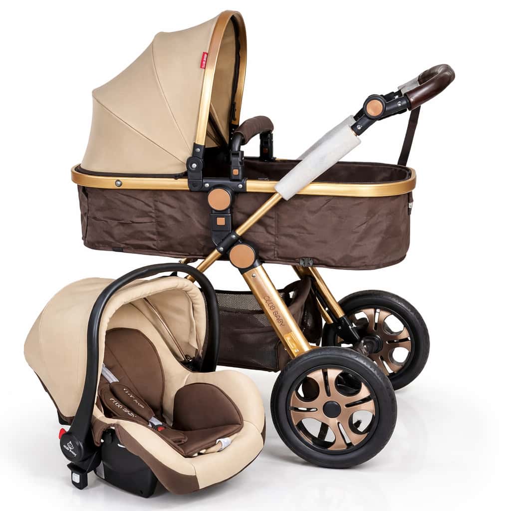 Kit 3 em 1 Carrinho Luxo + Bebê Conforto Selo Inmetro Com Moisés Travel System Passeio Reversível, imagem 1 de 1