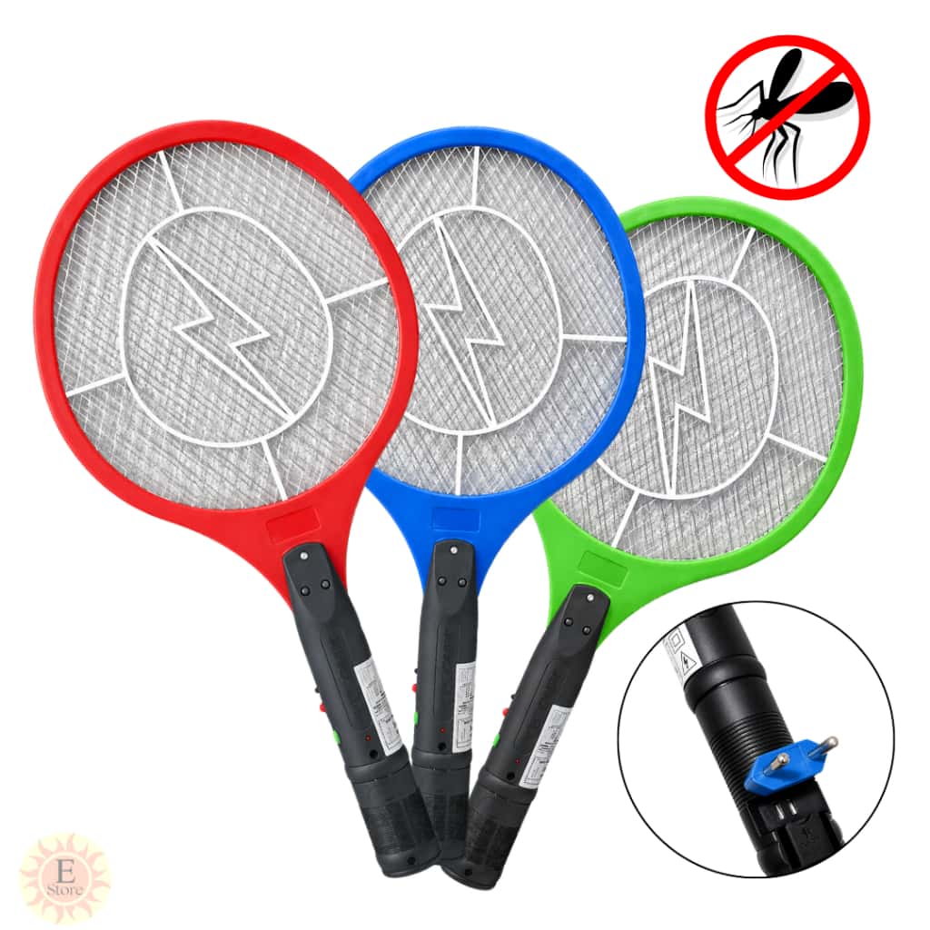 Raquete Elétrica Mata Mosquitos Bivolt Recarregável Alta Potência, imagem 1 de 1